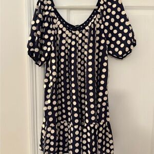 Madewell Black and White Polka Dot Mini Dress
